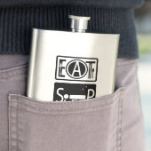 Eat Sleep Sail Classic 8 oz Flask Heupfles (Voorbeeld)