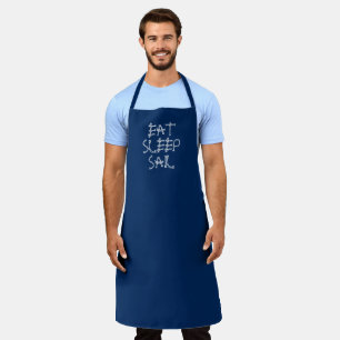 Eat Sleep Sail, nautische zeiltouwknopen marine Schort