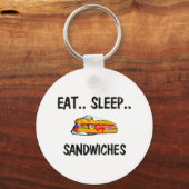 Eat Sleep SANDWICHES Sleutelhanger (Voorkant)