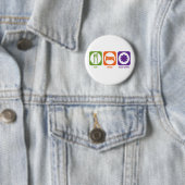 Eat Sleep Save Lives Ronde Button 5,7 Cm (In situ)