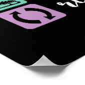 Eat Sleep Schaats Funny Figuur Skaters Ice Skaters Poster (Hoek)