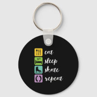 Eat Sleep Schaats Funny Figuur Skaters Ice Skaters