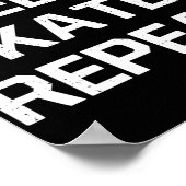 Eat Sleep Schaats Herhaal figuurschaatspassie Poster (Hoek)