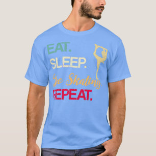 Eat Sleep Schaats Herhaal Ice Skating Hobby Winter T-shirt