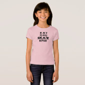 Eat Sleep Schaats Herhaal T-Shirt (Voorkant volledig)