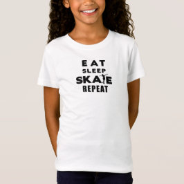 Eat Sleep Schaats Herhaal T-Shirt