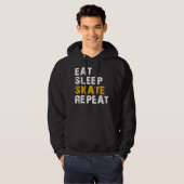 EAT SLEEP SCHAATS HERHAALT HOODIE (Voorkant volledig)