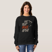 Eat Sleep Schaats Herhalen | Gift Skater Trui (Voorkant volledig)