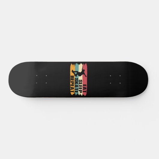 Eat Sleep Schaats Herhalen Persoonlijk Skateboard (Horizontaal)