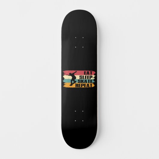Eat Sleep Schaats Herhalen Persoonlijk Skateboard (Voorkant)
