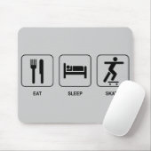 Eat Sleep Schaats Mousepad Muismat (Met muis)