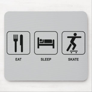 Eat Sleep Schaats Mousepad Muismat
