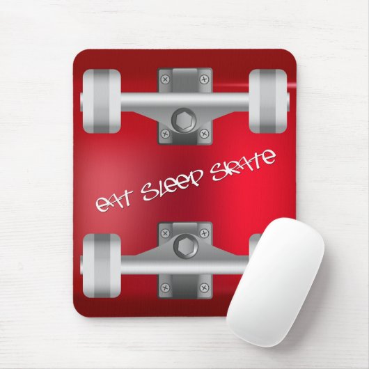 Eat Sleep Schaats muispad Muismat (Met muis)