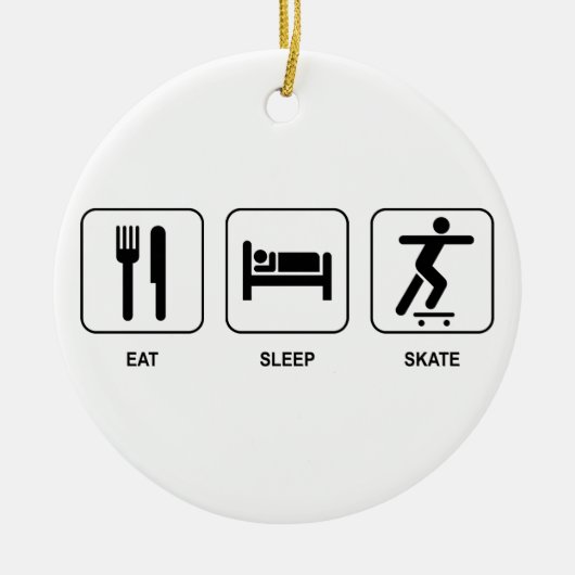 Eat Sleep Schaats Ornament (Voorkant)