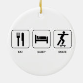 Eat Sleep Schaats Ornament (Achterkant)