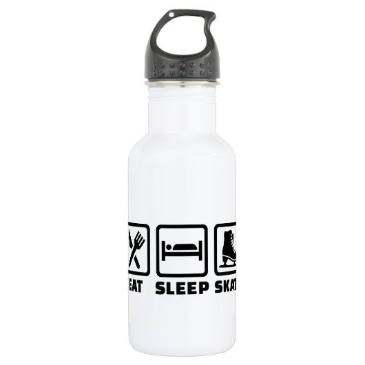 Eat Sleep Schaats skating Waterfles (Voorkant)
