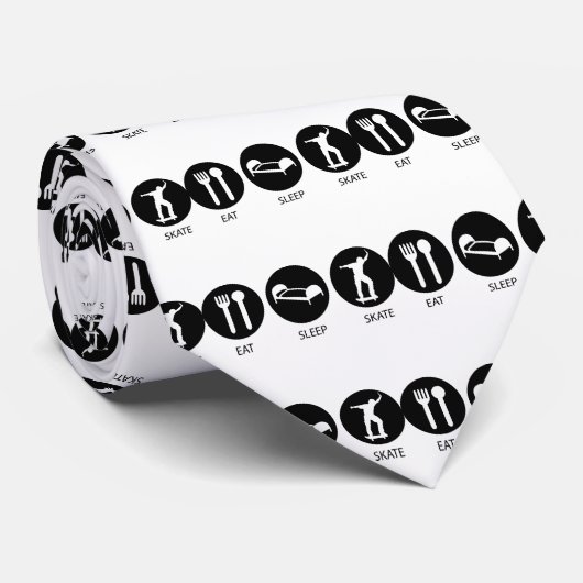 Eat Sleep Schaats Stropdas (Opgerold)