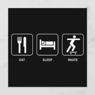 Eat Sleep Schaats Uitnodiging