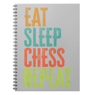 Eat Sleep Schaken Herhaal Grand Master Coach Legen Notitieboek