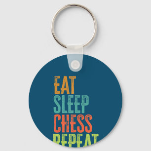 Eat Sleep Schaken Herhaal Grand Master Coach Legen Sleutelhanger