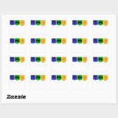 Eat Sleep Science Vierkante Sticker (Vel)