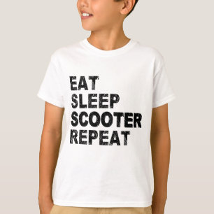 Eat Sleep Scooter Herhalen T-shirt
