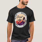 Eat Sleep Scout Herhaal Best Scout Life Hiking Sco T-shirt (Voorkant)
