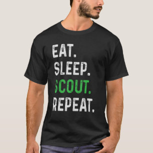 Eat Sleep Scout Herhaaldelijk scoren T-shirt