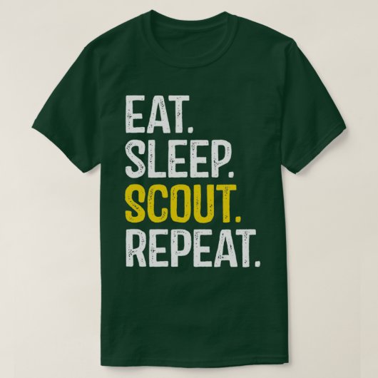 Eat Sleep Scout Herhalen T-shirt (Design voorkant)