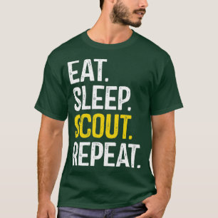 Eat Sleep Scout Herhalen T-shirt