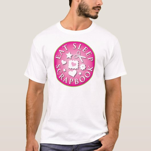 Eat Sleep Scrapbook T-shirt (Voorkant)