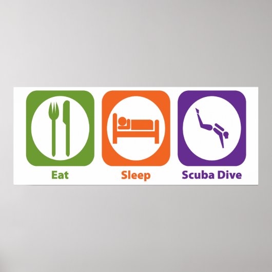 Eat Sleep Scuba Dive Poster (Voorkant)