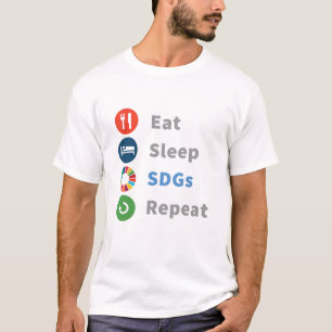 Eat Sleep SDGs Herhaal 2030 T-shirt