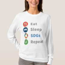 Eat Sleep SDGs Herhaal lange hoes Polo-Shirten