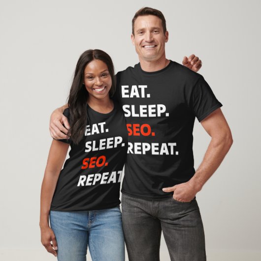 Eat Sleep SEO Herhaal Digitale Marketing T-shirt (Unisex)