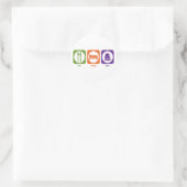 Eat Sleep Sew Ronde Sticker (Tas)