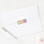 Eat Sleep Sew Ronde Sticker (Envelop)