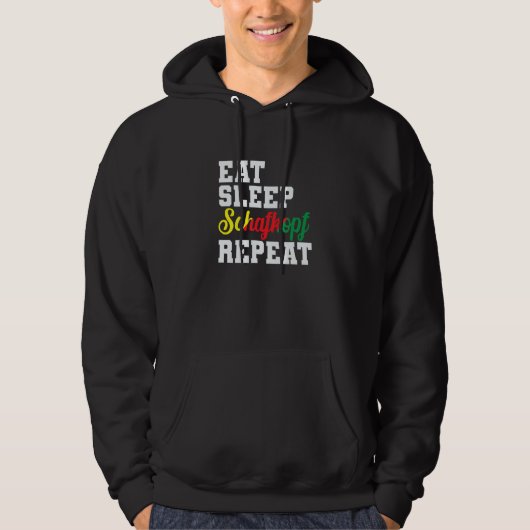 Eat Sleep Sheepshead Repeat Card Game Hoodie (Voorkant)