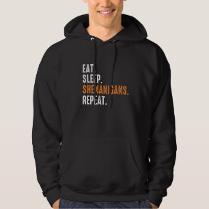 Eat Sleep Shenanigans Herhaal Funny St Patrick's D Hoodie