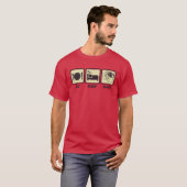 Eat, Sleep, Shoot - Funny Photographer T-shirt (Voorkant volledig)
