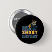 Eat Sleep Shoot Herhaal Funny Gift voor fotograaf Ronde Button 5,7 Cm (Voorkant /achterkant)