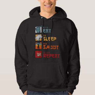 Eat Sleep Shoot Herhalen, Archery, Archer,  R Hoodie