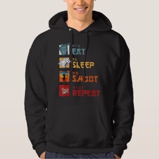 Eat Sleep Shoot Herhalen, Archery, Archer, R Hoodie