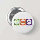 Eat Sleep Shoot Ronde Button 5,7 Cm (Voorkant /achterkant)