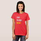 Eat Sleep Shop T-shirt (Voorkant volledig)