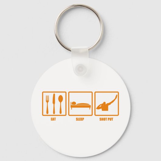 Eat Sleep Shot Put Sleutelhanger (Voorkant)