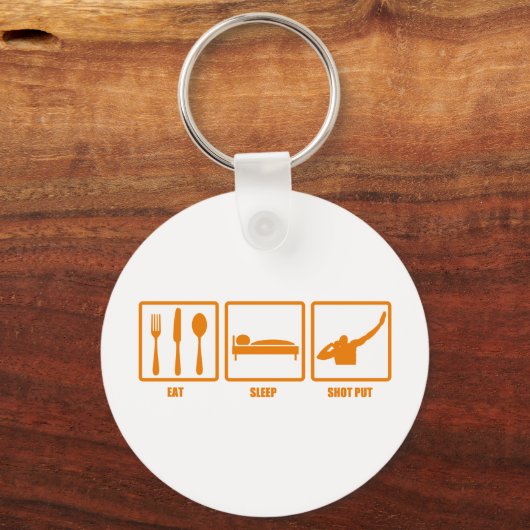 Eat Sleep Shot Put Sleutelhanger (Voorkant)