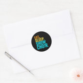 Eat Sleep Show Choir Ronde Sticker (Envelop)