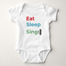 Eat Sleep Sing Herhaal Music-Baby-badpak Romper