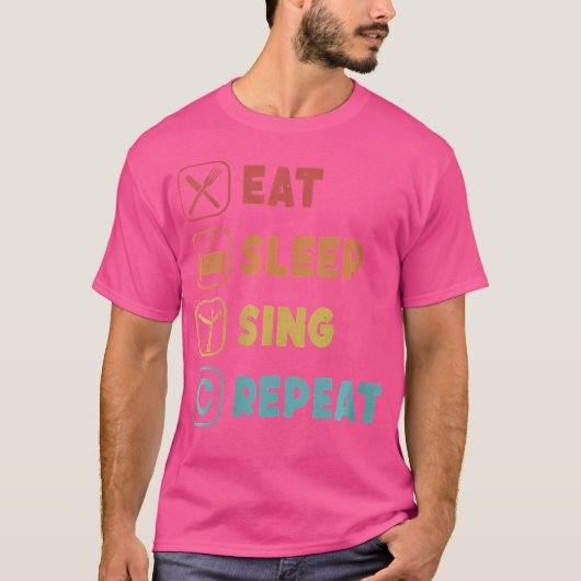 Eat Sleep Sing Herhaal Opera House Vocalist Opera' T-shirt (Voorkant)